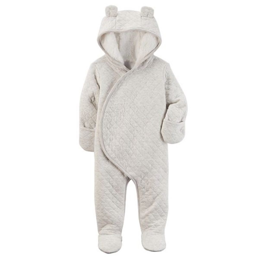 Quilted baby fleece winter suit